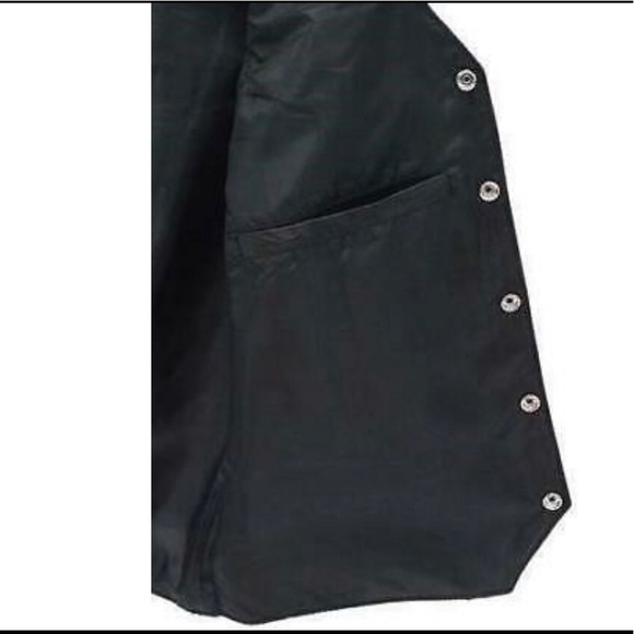 MEN CLASSIC BIKER CONCEALED CARRY LEATHER VEST - Picture 5 of 5